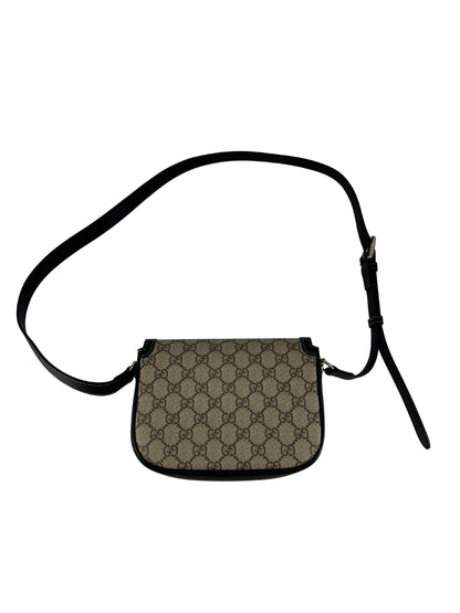 Gucci Horsebit, Black, Canvas, shoulder