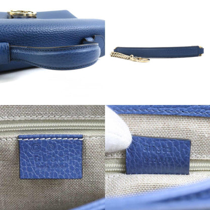 Gucci Interlocking G, Blue, Leather, shopper