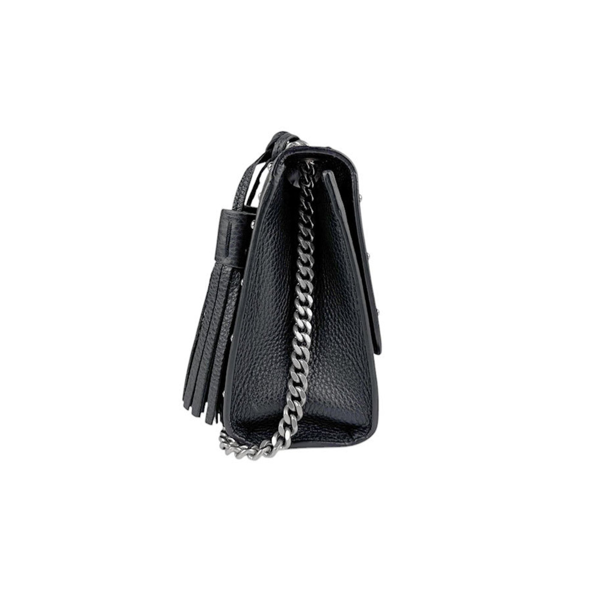 Gucci Bamboo, Black, Leather, shoulder