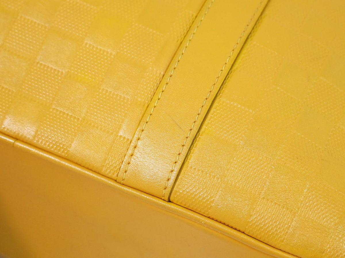 Louis Vuitton Tadao Damier Infini Leather, Yellow, Leather, Handbag