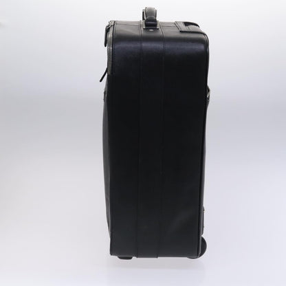 Prada Triangle Logo, Black, Leather, travel