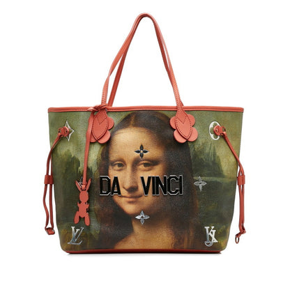 Louis Vuitton Neverfull MM, Green, Canvas, tote