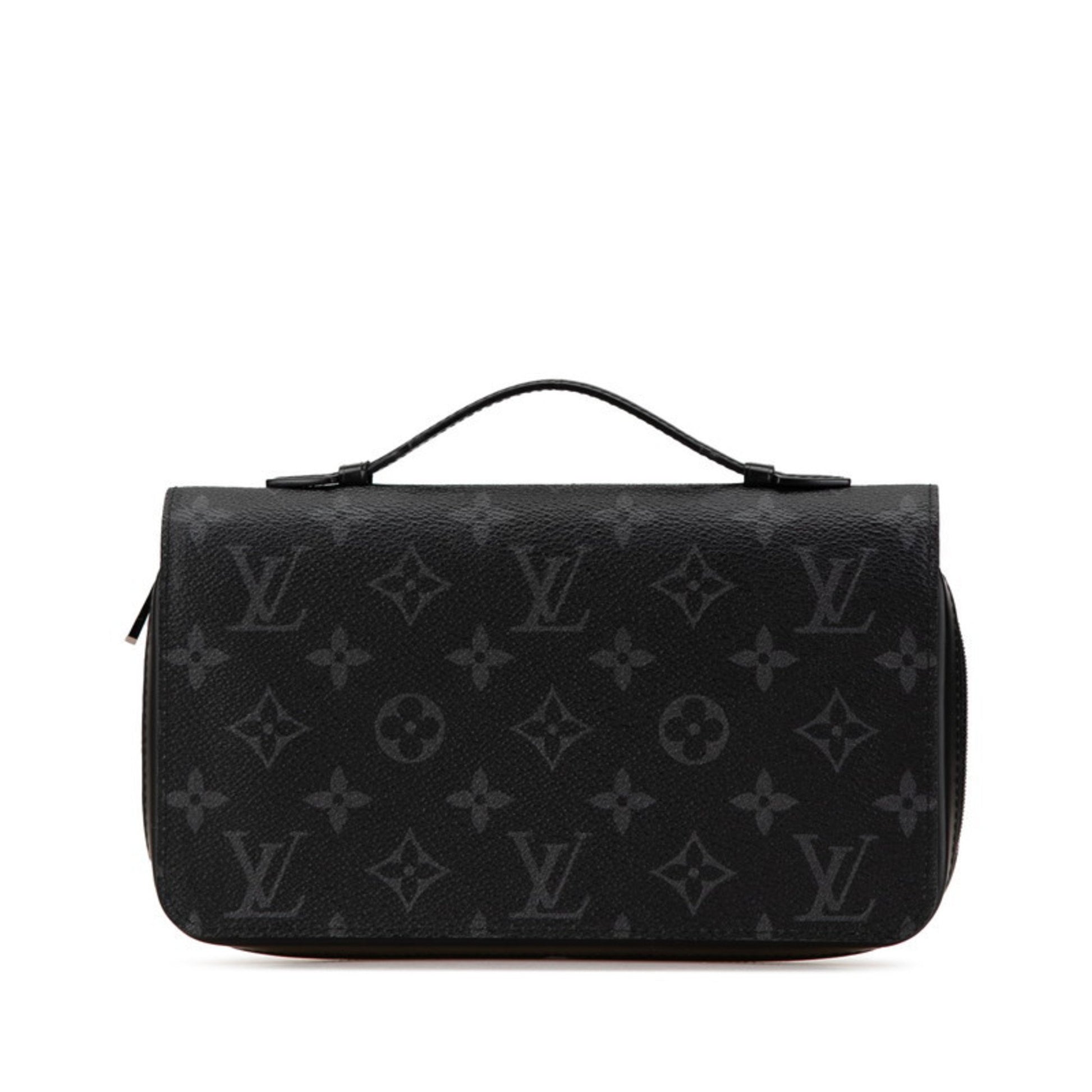 Louis Vuitton Zippy XL, Black, Canvas, wallet