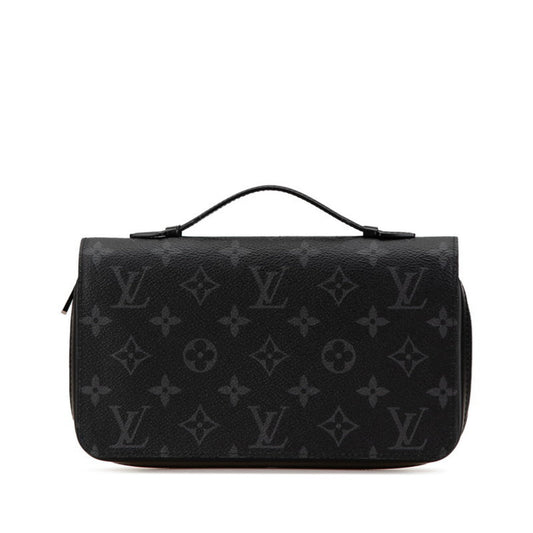 Louis Vuitton Zippy XL, Black, Canvas, wallet
