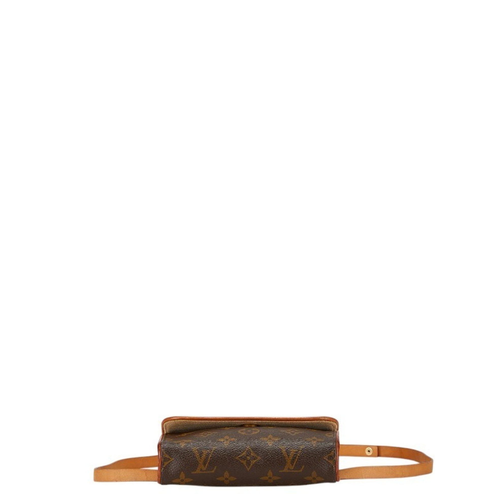 Louis Vuitton Pochette florentine, Brown, Canvas, clutch