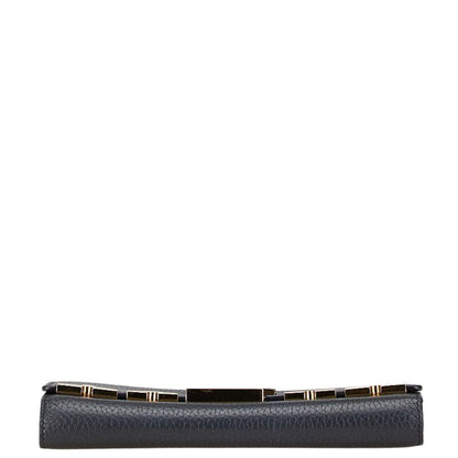 Louis Vuitton Capucines, Black, Leather, wallet