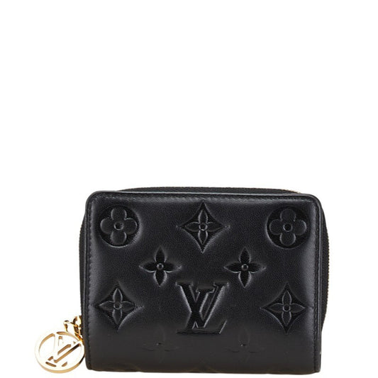 Louis Vuitton Lou, Black, Leather, wallet