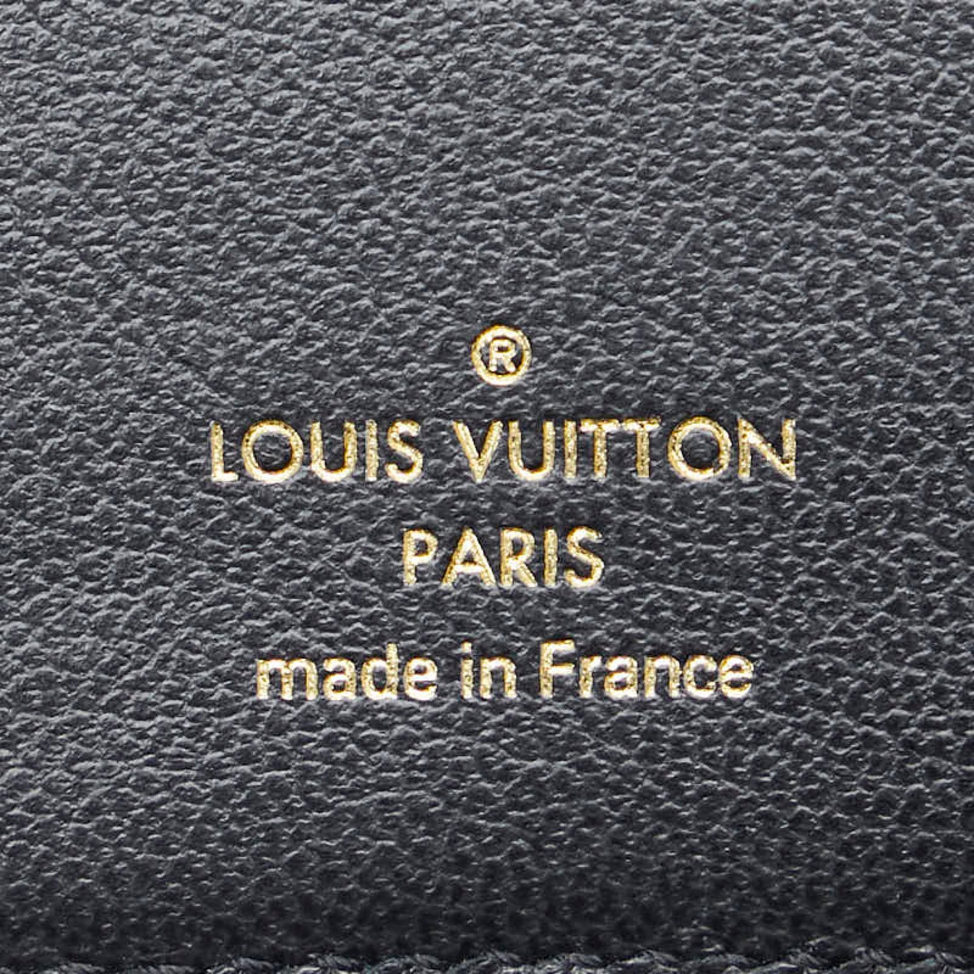 Louis Vuitton Lou, Black, Leather, wallet