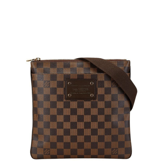 Louis Vuitton Brooklyn, Brown, Canvas, shoulder
