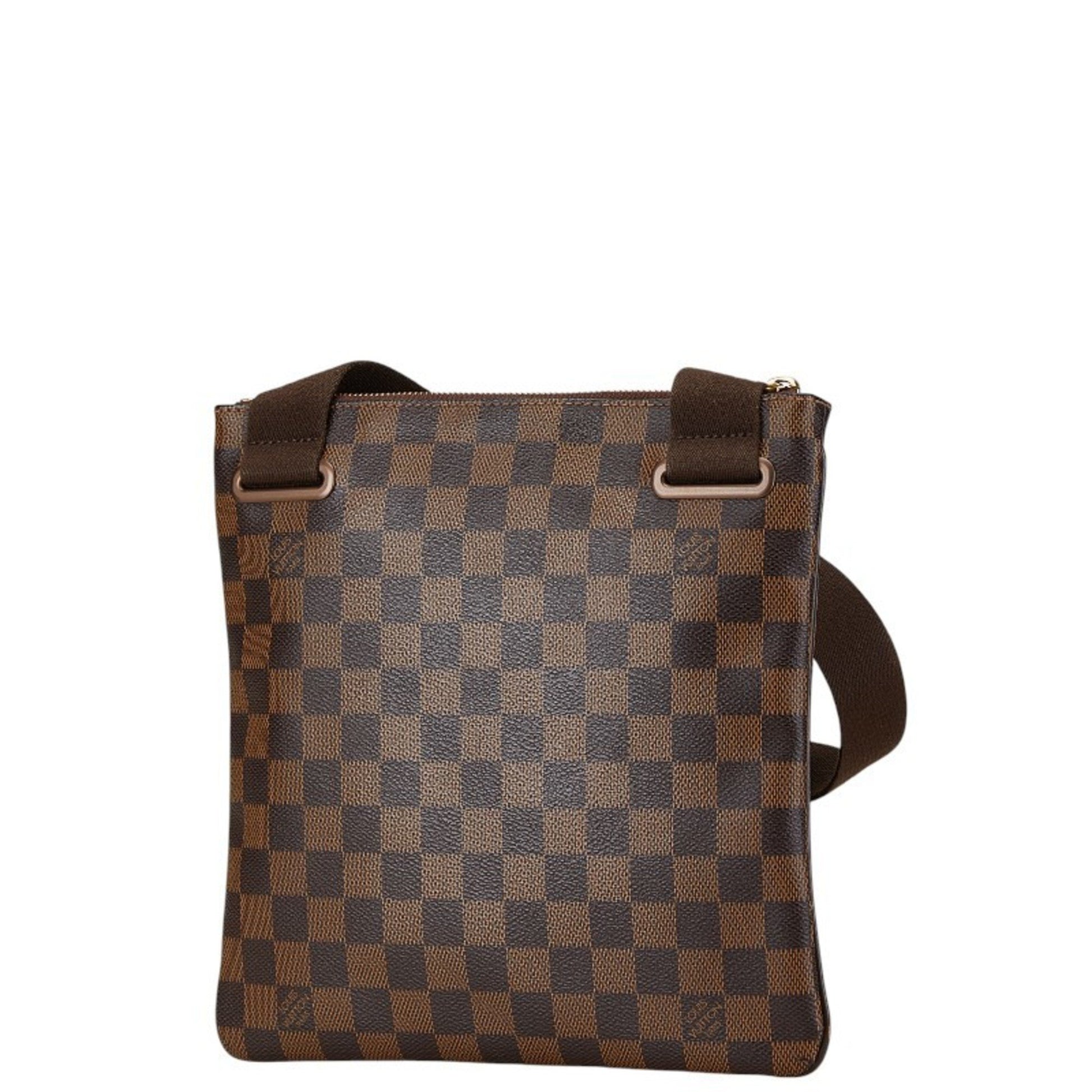 Louis Vuitton Brooklyn, Brown, Canvas, shoulder