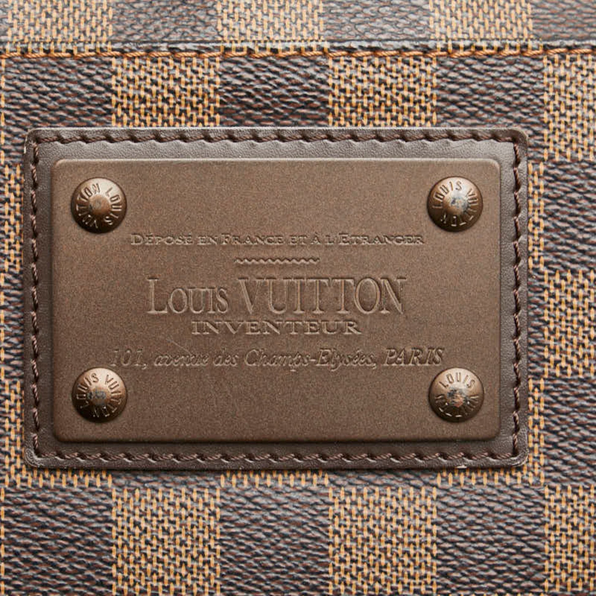 Louis Vuitton Brooklyn, Brown, Canvas, shoulder