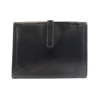 Hermès Jige, Black, Leather, handbag