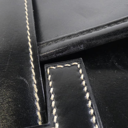 Hermès Jige, Black, Leather, handbag