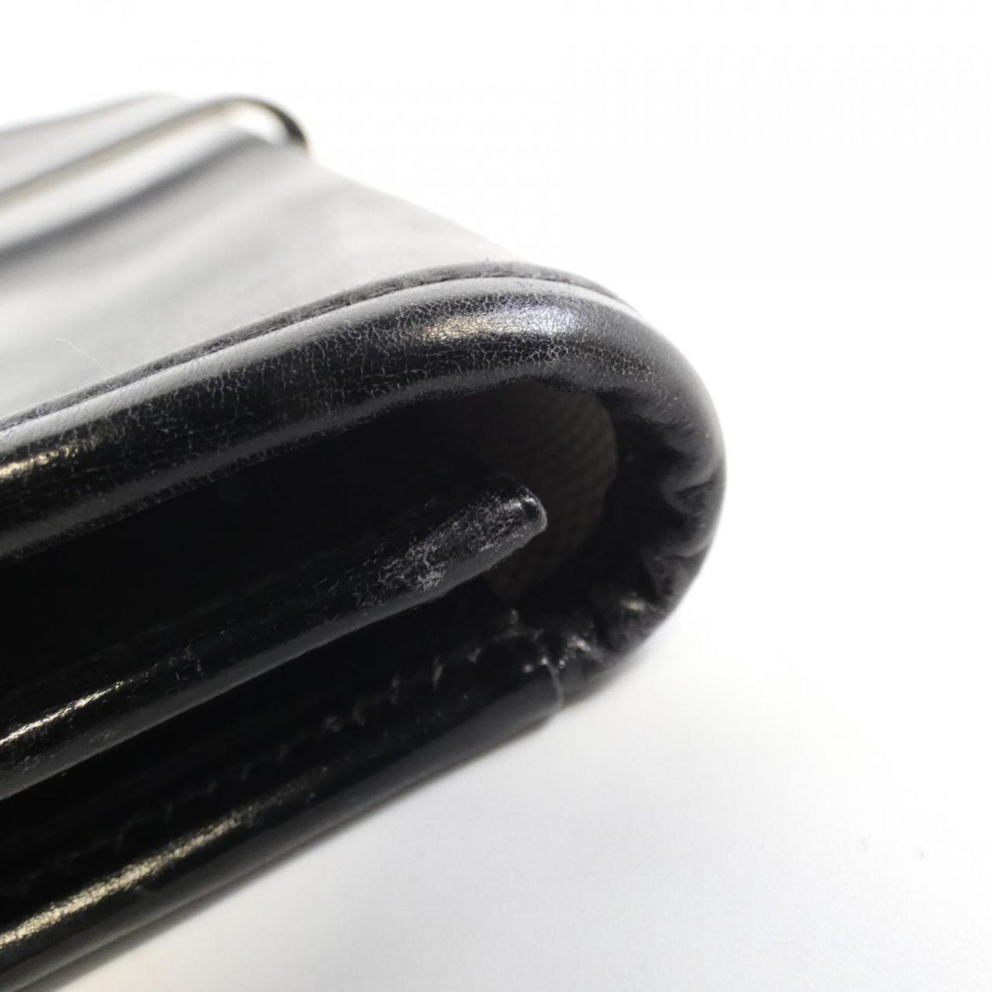 Hermès Jige, Black, Leather, handbag