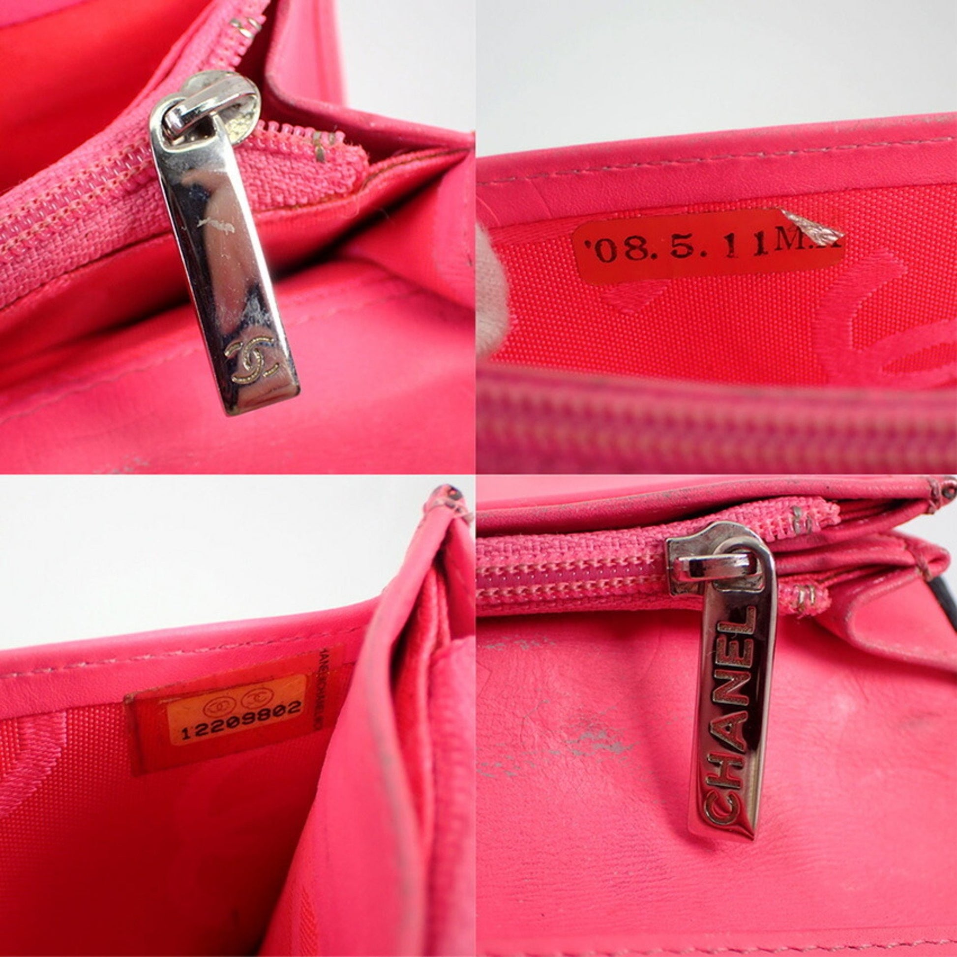 Chanel Cambon, Black, Leather, wallet