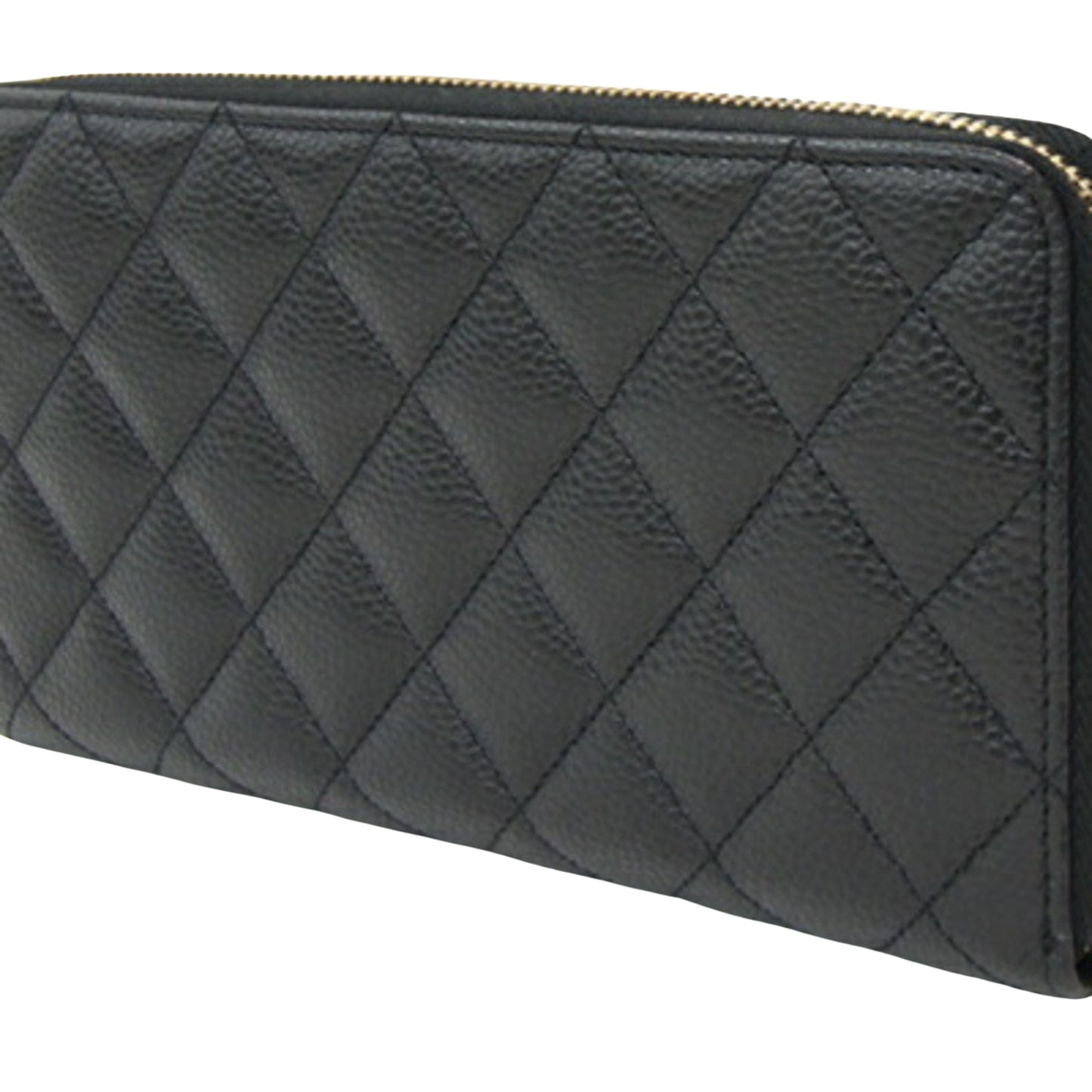Chanel -, Black, Leather, wallet