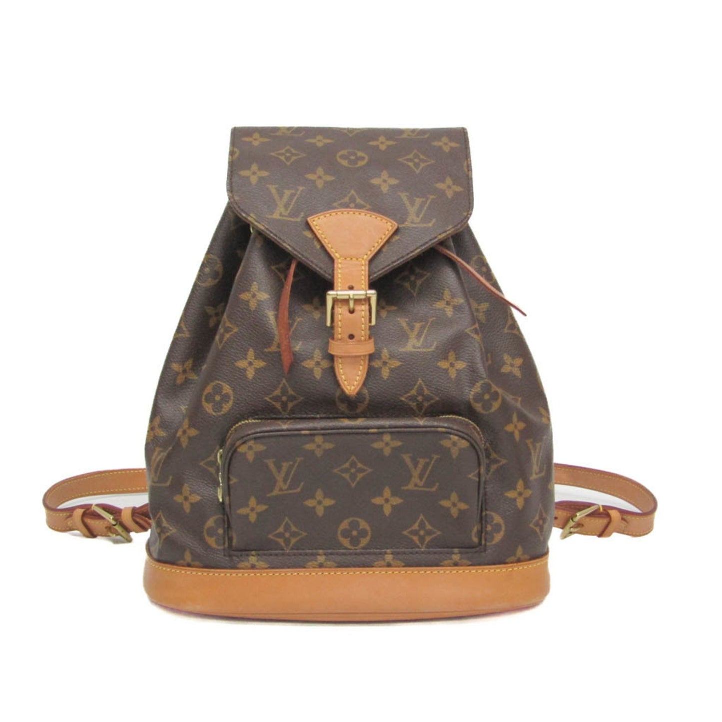 Louis Vuitton Montsouris MM, Brown, Canvas, backpack