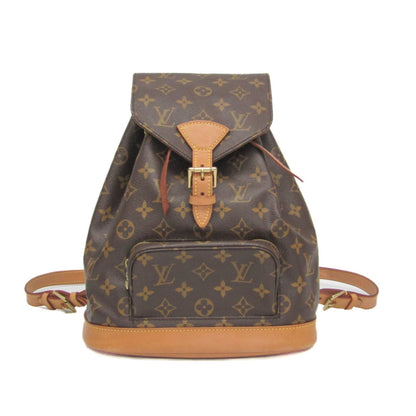 Louis Vuitton Montsouris MM, Brown, Canvas, backpack