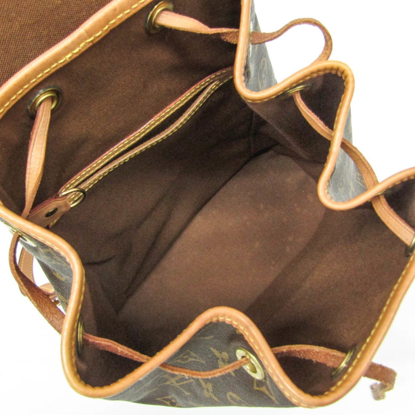 Louis Vuitton Montsouris MM, Brown, Canvas, backpack