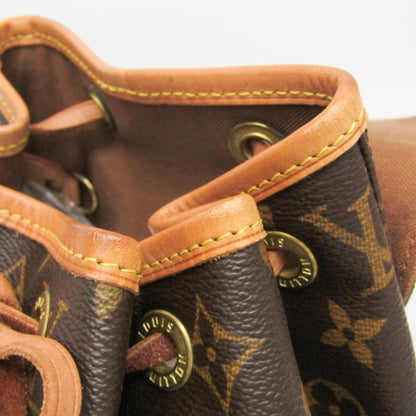 Louis Vuitton Montsouris MM, Brown, Canvas, backpack