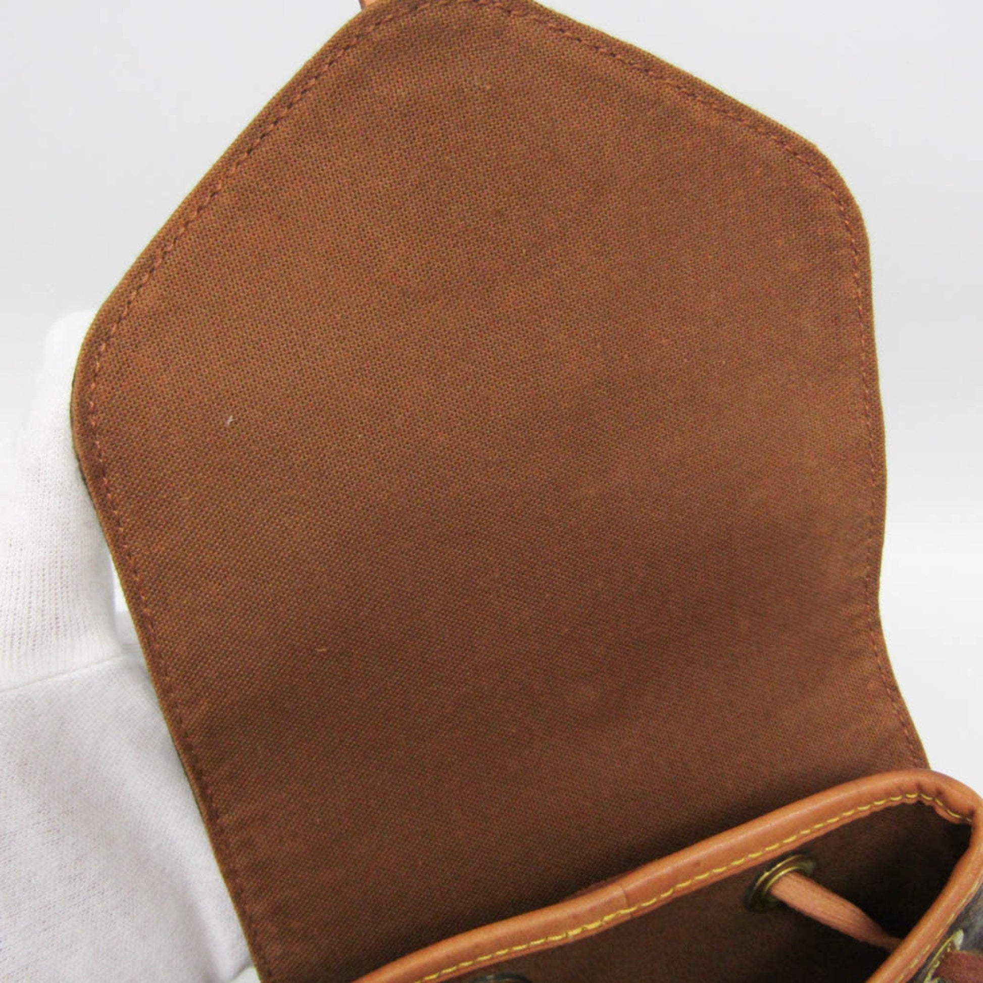 Louis Vuitton Montsouris MM, Brown, Canvas, backpack