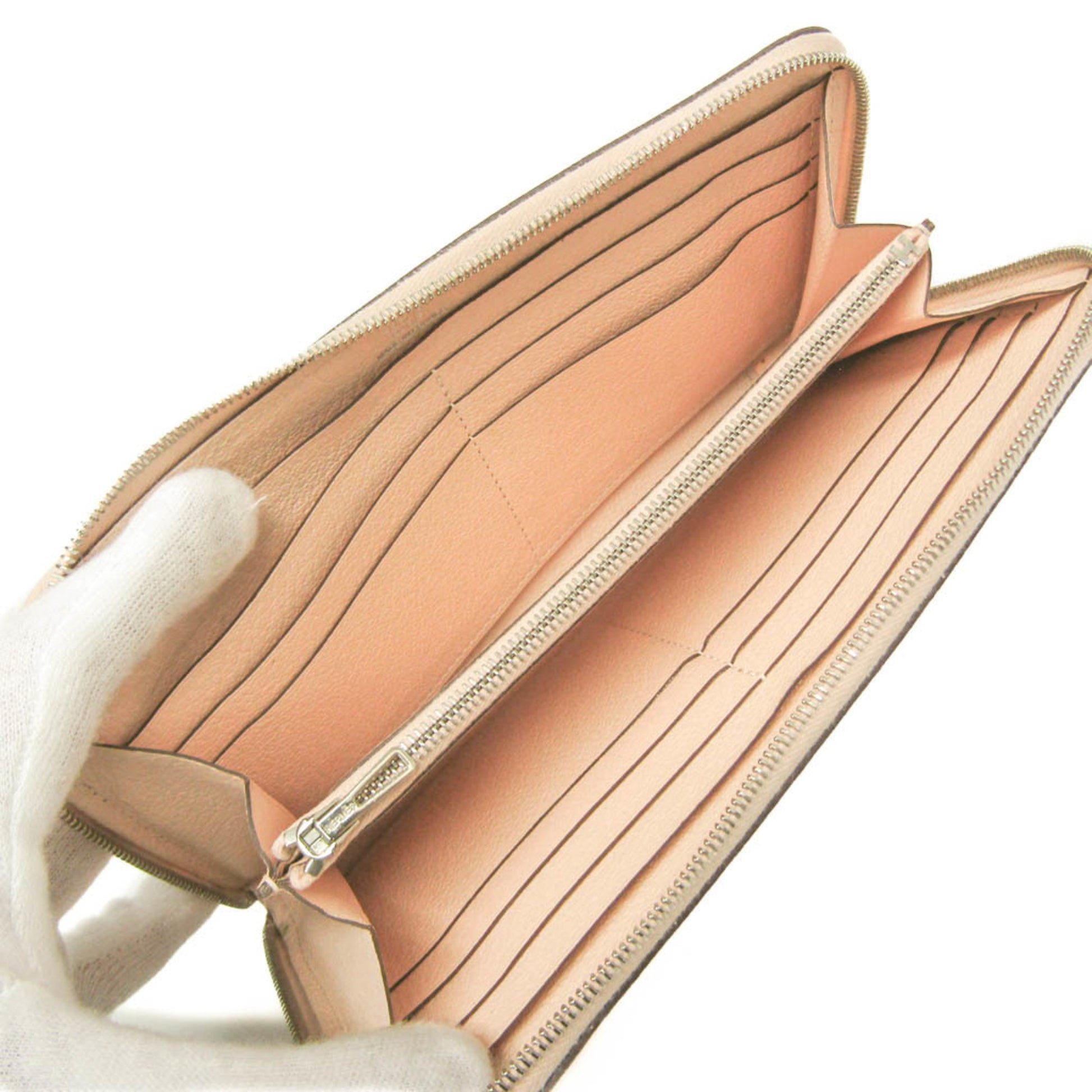 Hermès Azap, Pink, Leather, wallet