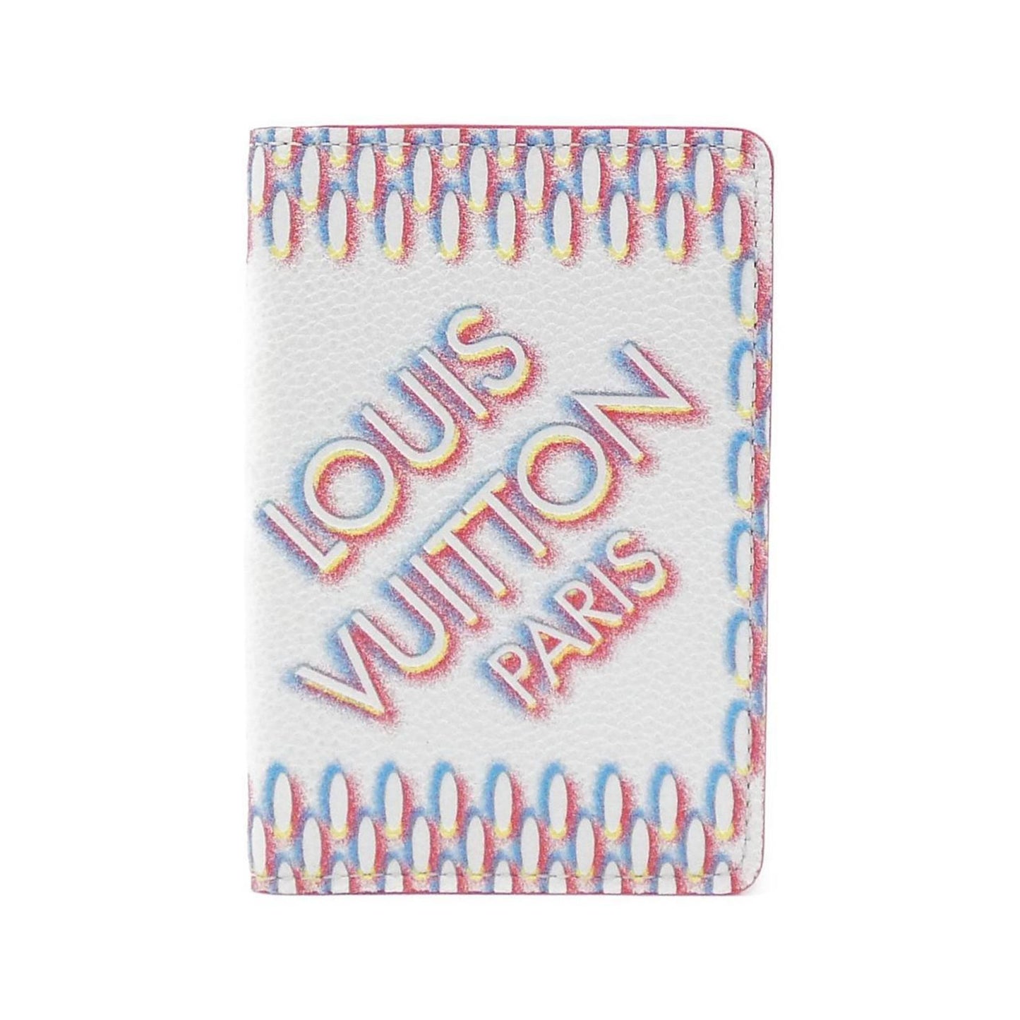 Louis Vuitton Pocket Organizer, White, Leather, wallet