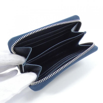 Louis Vuitton Zippy coin purse, Blue, Leather, wallet