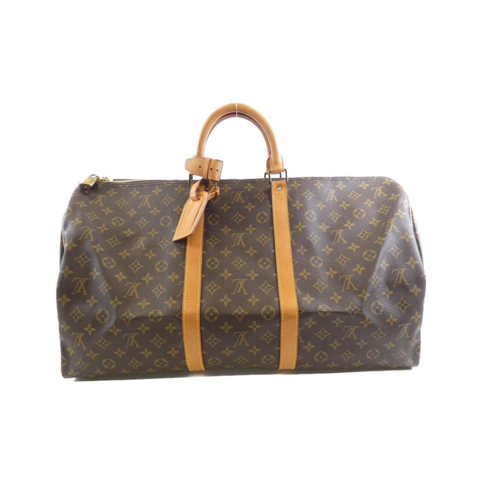 Louis Vuitton Keepall 55, Brown, Canvas, travel