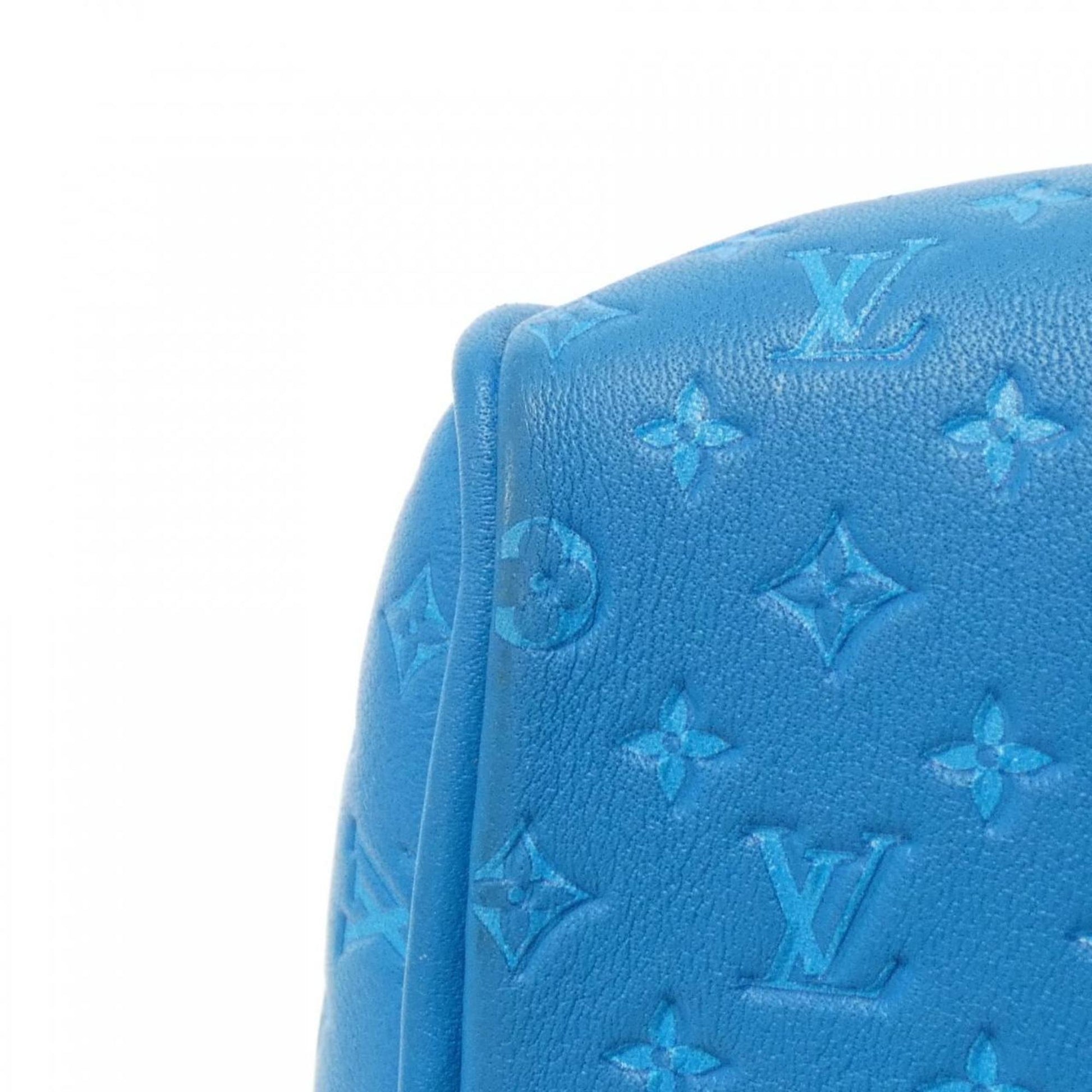 Louis Vuitton, Blue, Leather, travel