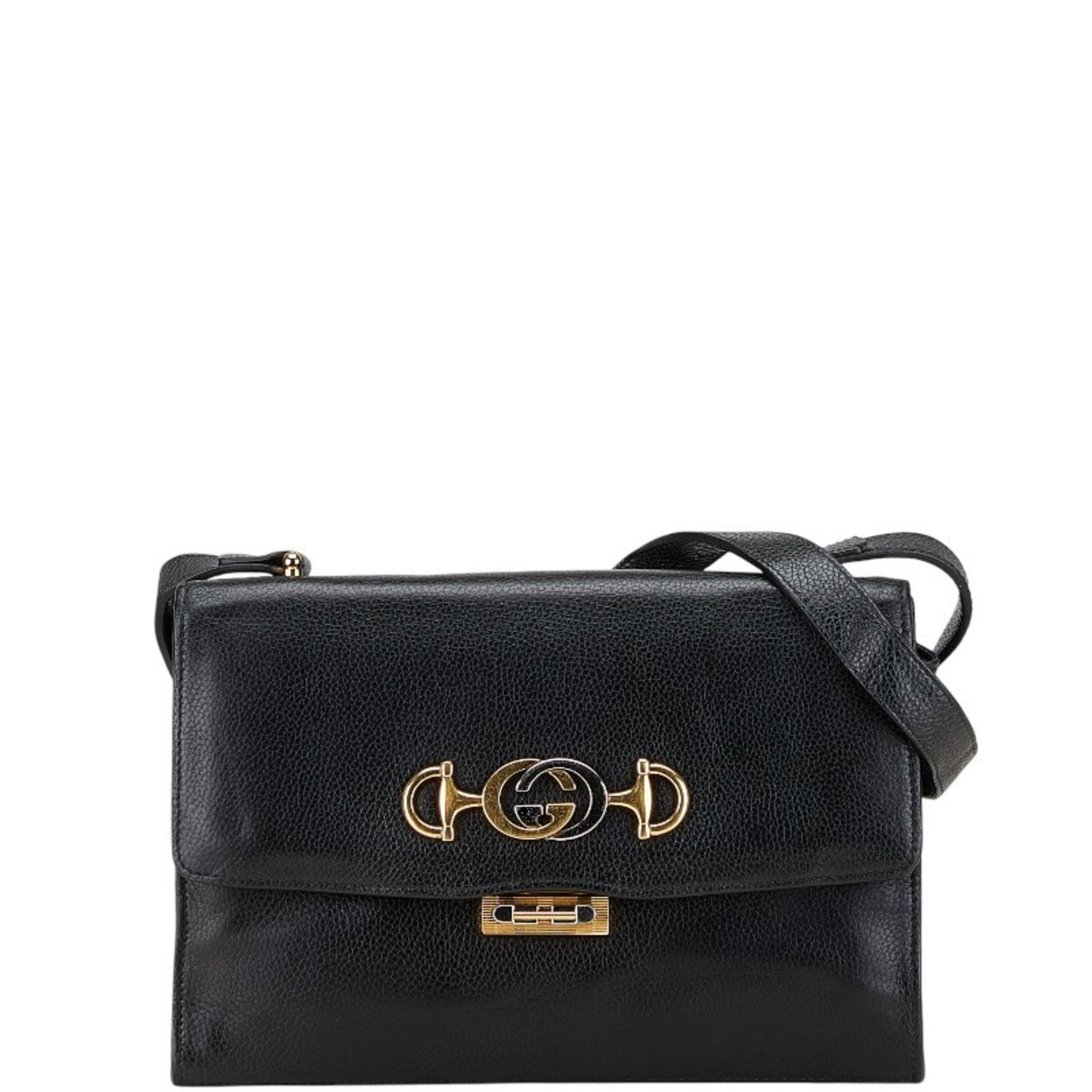 Gucci Zumi, Black, Leather, shoulder