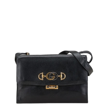 Gucci Zumi, Black, Leather, shoulder