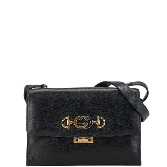 Gucci Zumi, Black, Leather, shoulder