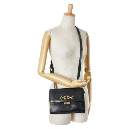 Gucci Zumi, Black, Leather, shoulder