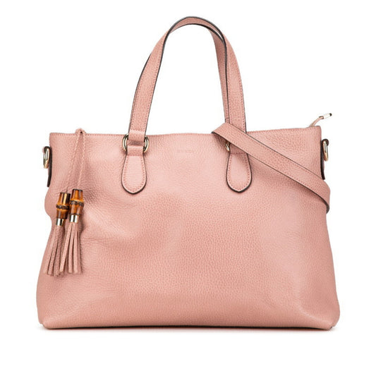 Gucci Bamboo, Pink, Leather, tote
