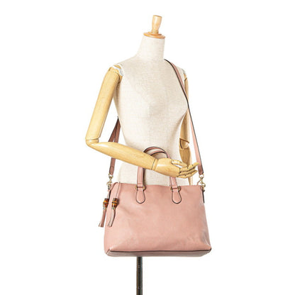 Gucci Bamboo, Pink, Leather, tote