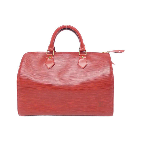 Louis Vuitton Speedy 30, Red, Leather, travel