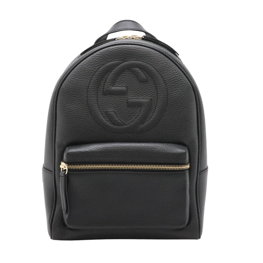 Gucci Soho, Black, Leather, backpack
