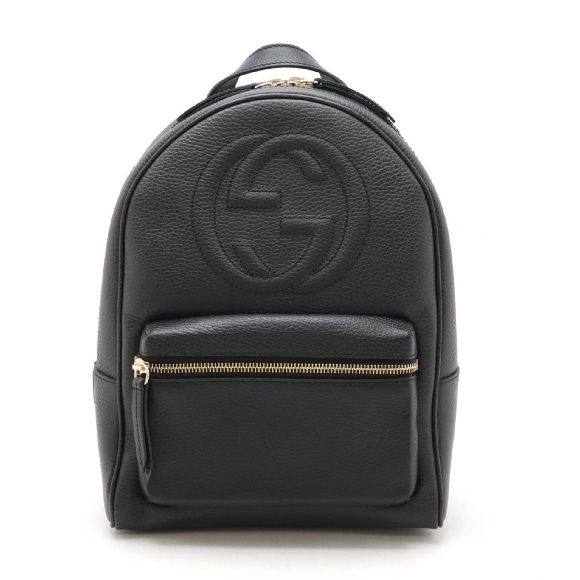 Gucci Soho, Black, Leather, backpack