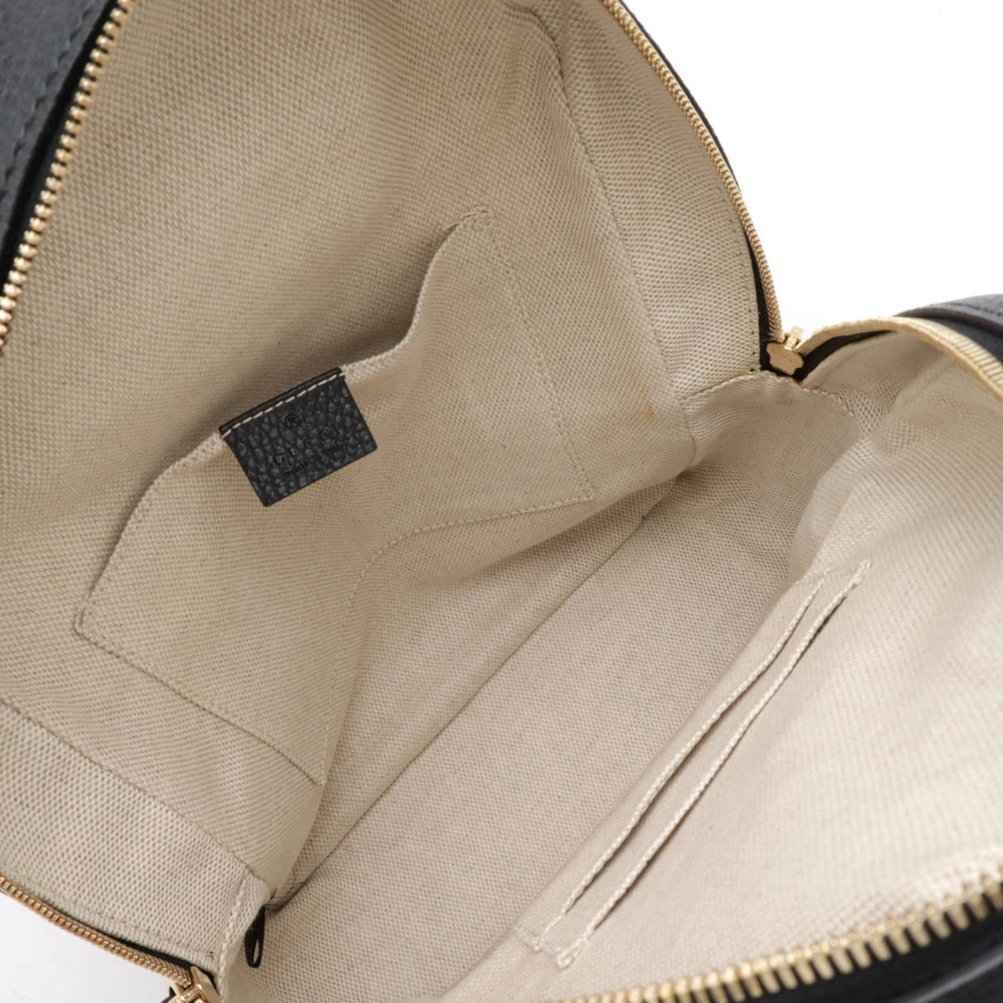 Gucci Soho, Black, Leather, backpack