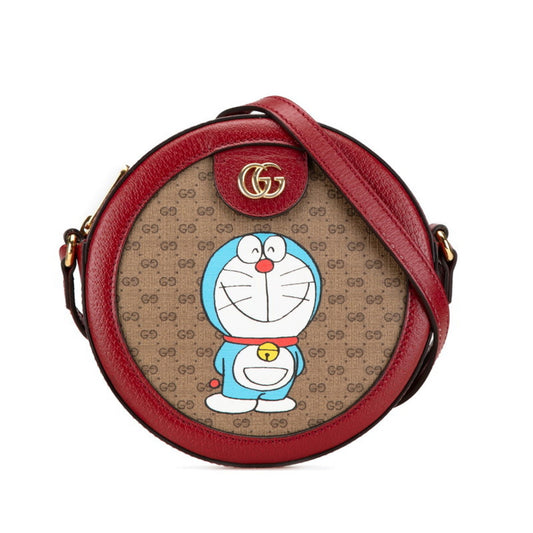Gucci Doraemon, Red, Canvas, shoulder