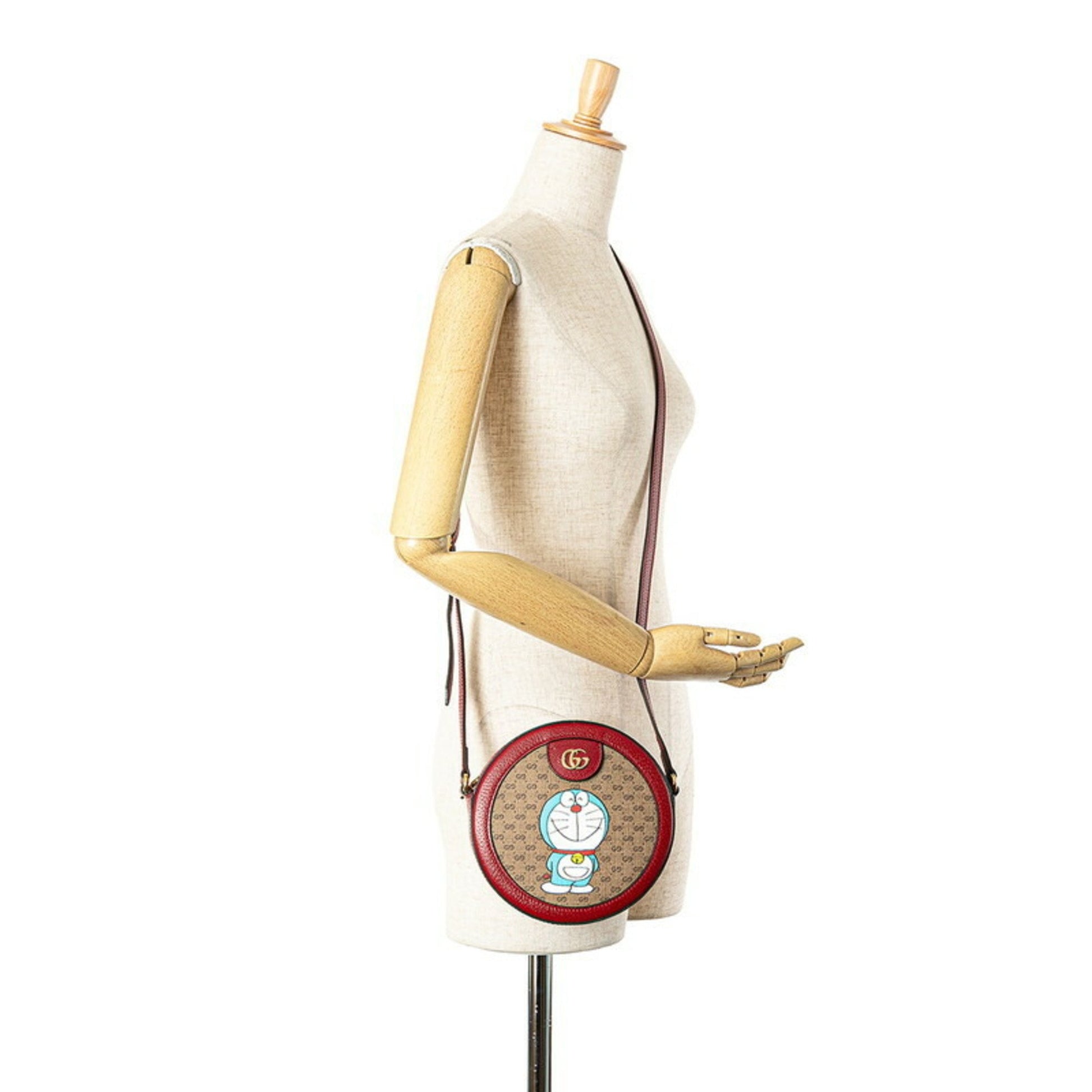 Gucci Doraemon, Red, Canvas, shoulder