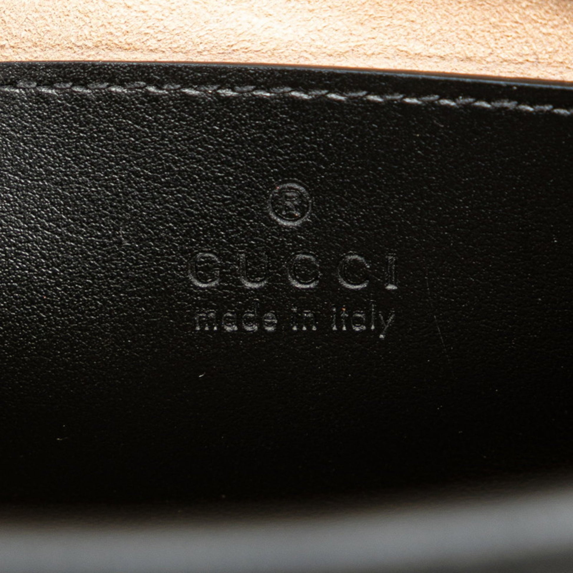 Gucci Marmont, Black, Leather, handbag
