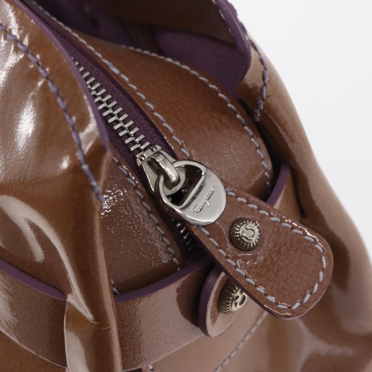 Salvatore Ferragamo Vintage Patent leather, Purple, Patent Leather, Handbag