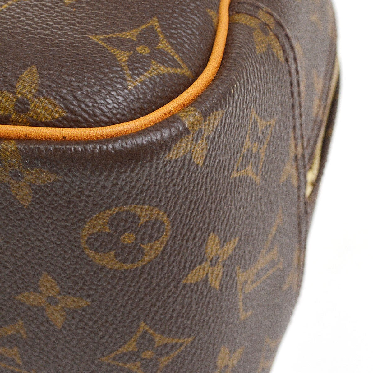 Louis Vuitton Bowling Vanity Printed Tuffetage with Leather, Brown, Canvas, Handbag