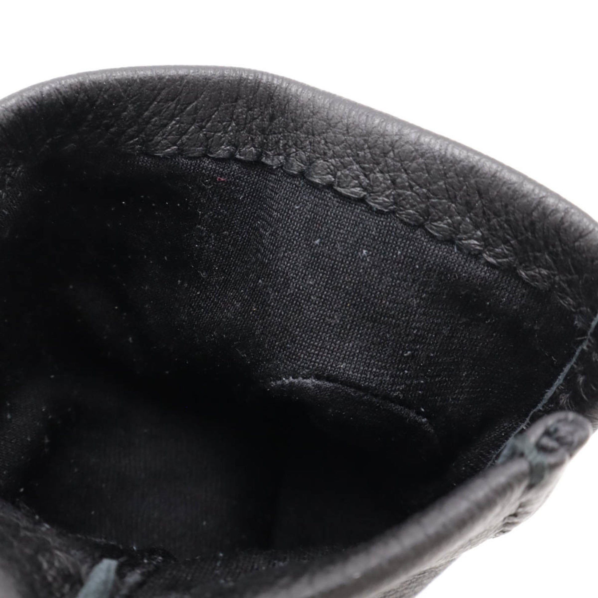 Hermès H, Black, Leather, gloves