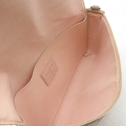 Louis Vuitton Felicie, White, Canvas, clutch