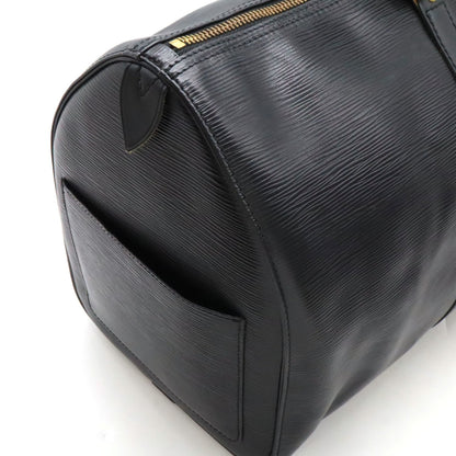 Louis Vuitton Keepall 45, Black, Leather, travel
