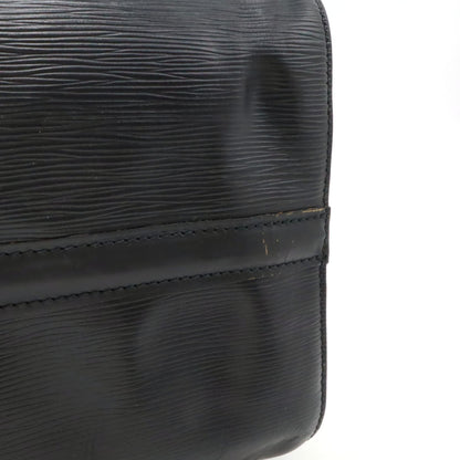 Louis Vuitton Keepall 45, Black, Leather, travel