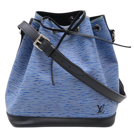 Louis Vuitton Petit Noé, Blue, Leather, shoulder